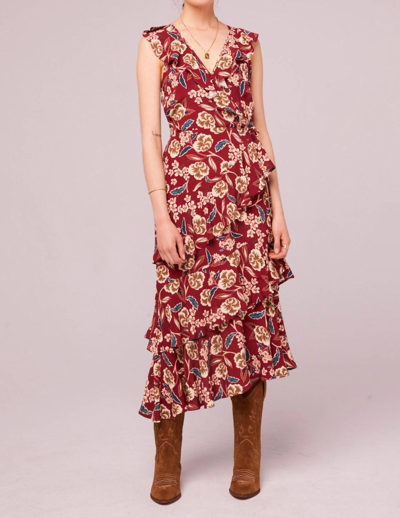 Shop Band Of Gypsies Virgil Dress In Burgundy In Brown