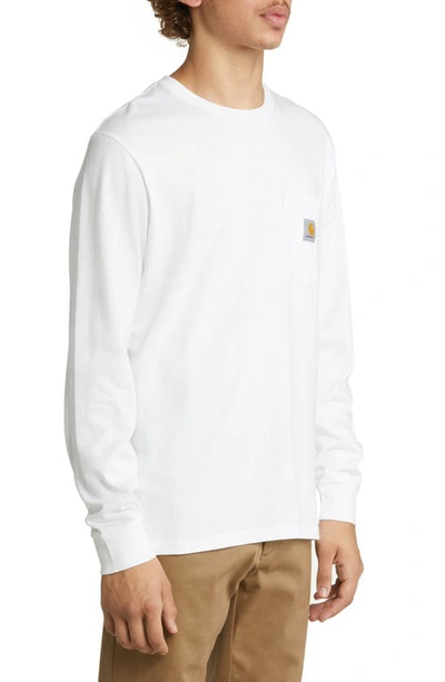 Carhartt Work In Progress Nelson Logo Patch Sweatshirt In White