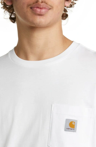 Carhartt Work In Progress Nelson Logo Patch Sweatshirt In White
