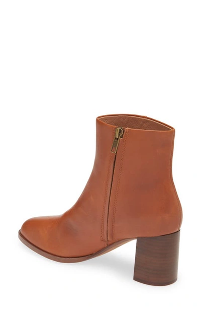 Shop Madewell The Mira Side Seam Bootie In English Saddle