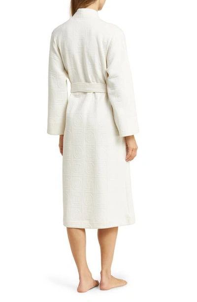Natori Quilted Infinity Jacquard Robe In Cream