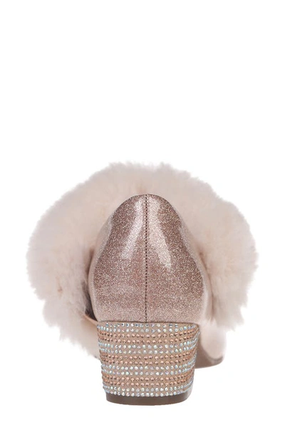 Shop Vince Camuto Faux Fur Mary Jane Pump In Rose Gold