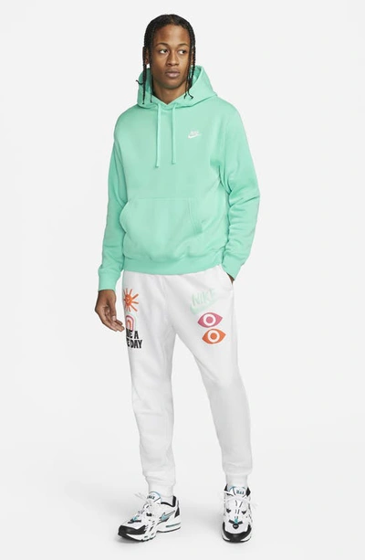 Shop Nike Sportswear Club Hoodie In Light Menta/ White
