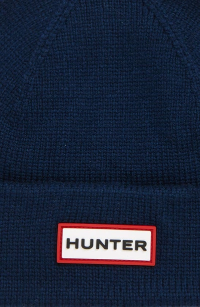 Shop Hunter Cuffed Logo Beanie In Valtameri Blue