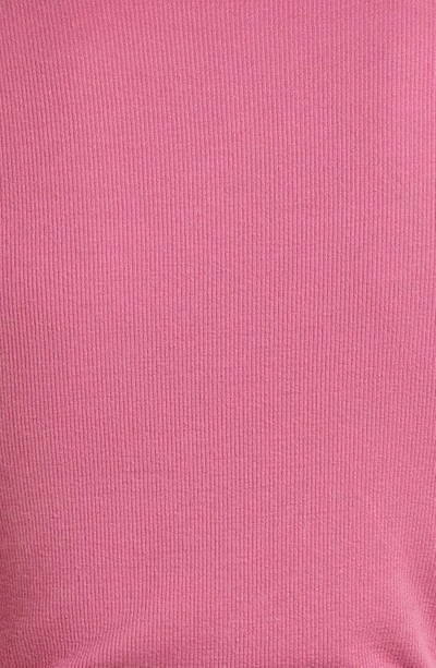 Atm Anthony Thomas Melillo Modal Ribbed Ruched V-neck Top In Pink Garde