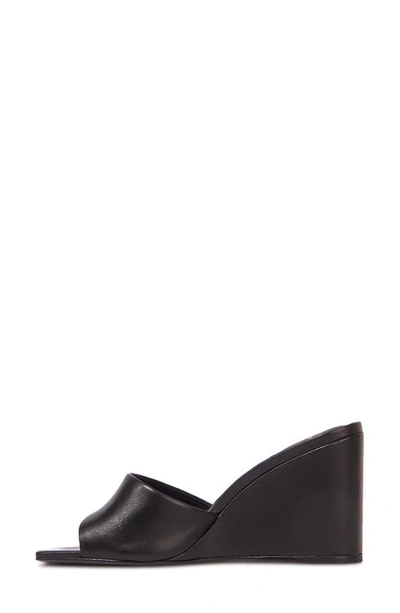 Shop Black Suede Studio Paola Wedge Sandal In Black Calf Leather