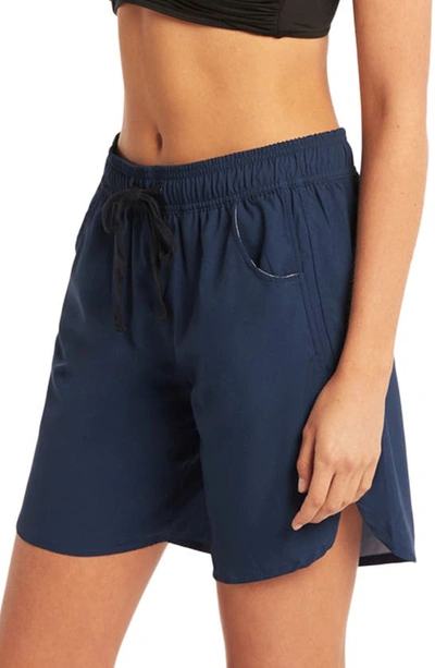 Shop Sea Level 7-inch Stretch Board Shorts In Nightsky