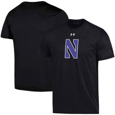 Shop Under Armour Black Northwestern Wildcats School Logo Cotton T-shirt