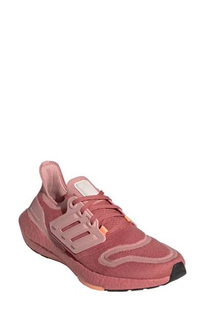 Shop Adidas Originals Ultrasboost 22 Running Shoe In Red/ Mauve/ Orange