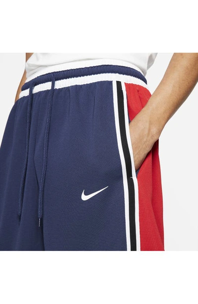 Shop Nike Dri-fit Dna+ Athletic Shorts In Midnight Navy/ University Red
