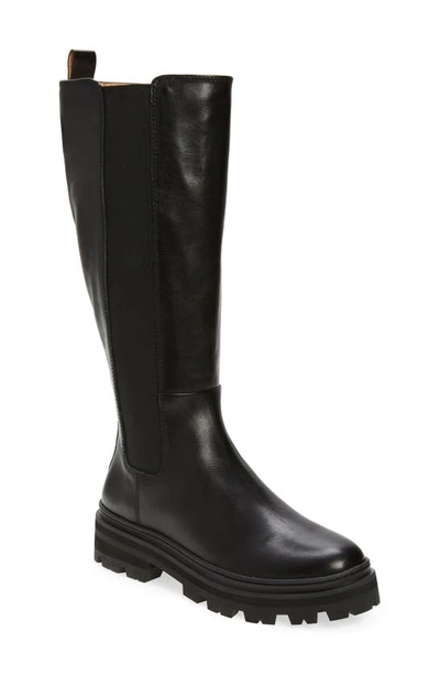 Shop Madewell The Poppy Lugsole Knee High Boot In True Black