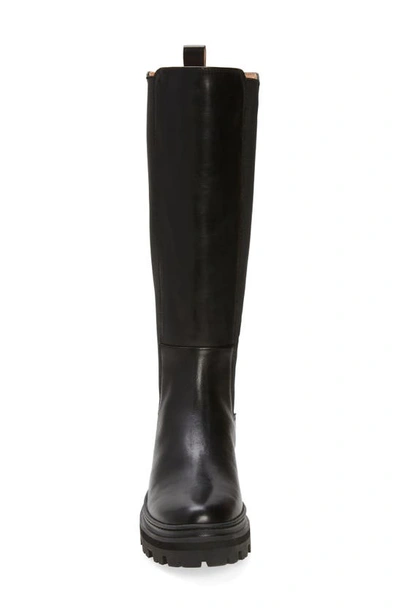 Shop Madewell The Poppy Lugsole Knee High Boot In True Black