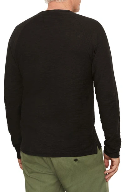 Shop Vince Long Sleeve Pocket T-shirt In Black