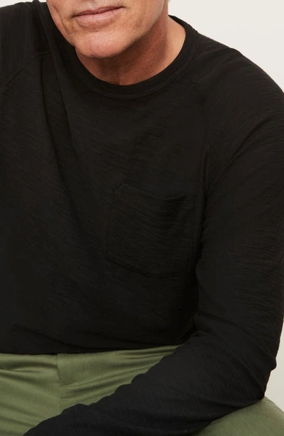 Vince Long Sleeve Pocket T-shirt In Black