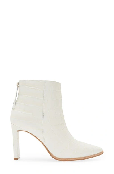 Shop Kaanas Cologne Croc-embossed Bootie In Ivory