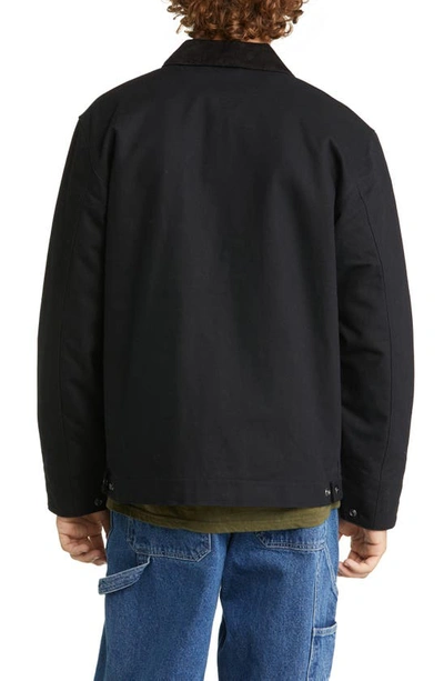 Shop Carhartt Detroit Organic Cotton Canvas Worker Jacket In Black / Black