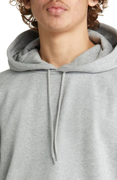 Shop Carhartt Work In Progress Chase Cotton Blend Hoodie In Grey Heather / Gold