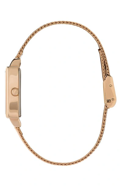 Shop Olivia Burton Classics Rectangular Mesh Strap Watch, 20mm In Gold