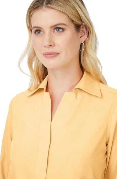 Shop Foxcroft Taylor Fitted Non-iron Shirt In Warm Sun