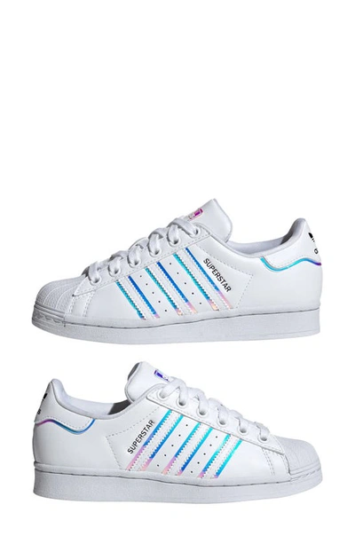 Shop Adidas Originals Kids' Superstar Sneaker In White/ White/ Black