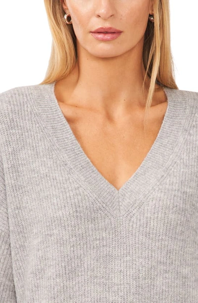 HALOGEN V-NECK TUNIC SWEATER 