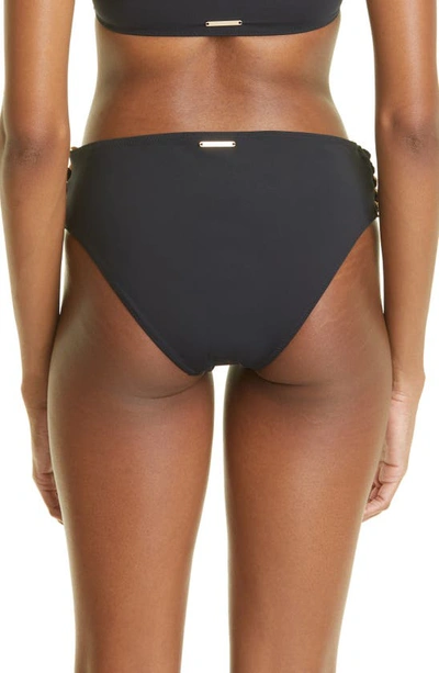 Shop Stella Mccartney Falabella Chain Detail Bikini Bottoms In Black