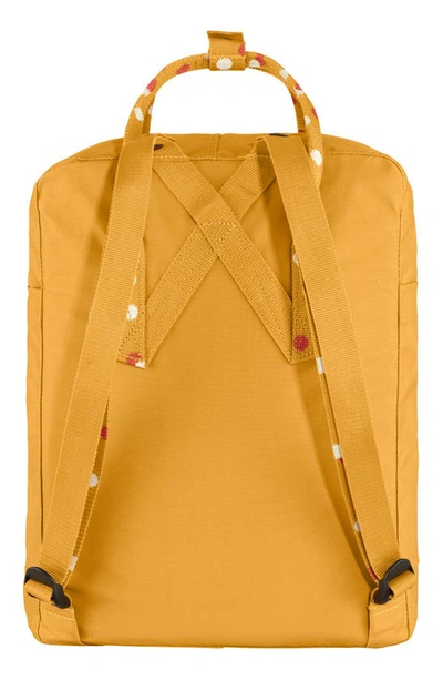 Shop Fjall Raven Kånken Water Resistant Backpack In Ochre-confetti Pattern