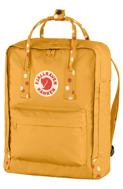 Shop Fjall Raven Kånken Water Resistant Backpack In Ochre-confetti Pattern