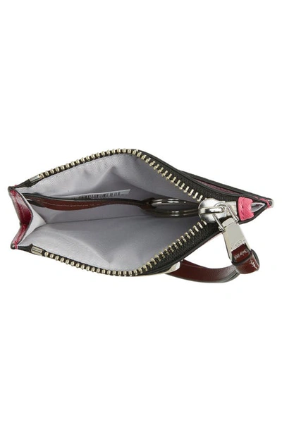 Marc Jacobs Colorblock Top Zip Card Case Wallet In Magenta Multi