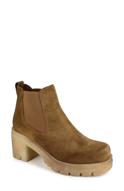 Zigi Ximena Platform Chelsea Boot In Tan
