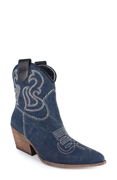 Shop Zigi Paula Bootie In Blue Denim