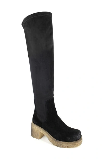 Zigi Jaylen Over The Knee Platform Boot In Black