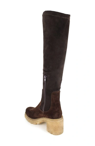Zigi Jaylen Over The Knee Platform Boot In Brown