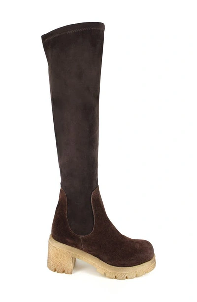 Zigi Jaylen Over The Knee Platform Boot In Brown