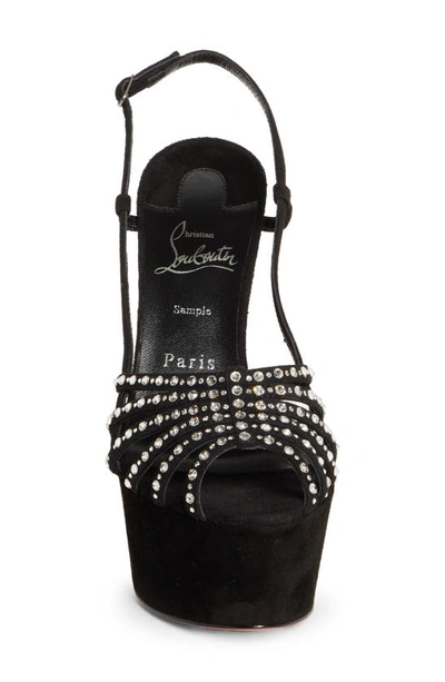 Shop Christian Louboutin Vegastrassima Alta Platform Sandal In Vers Black/ Lin Black