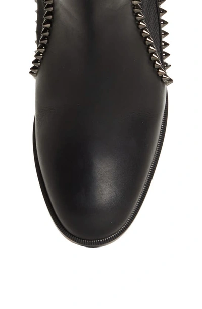 Shop Christian Louboutin Out Line Spike Chelsea Boot In Black