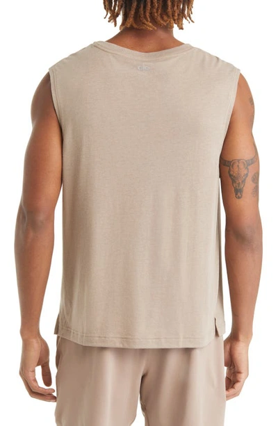 Shop Alo Yoga The Triumph Sleeveless T-shirt In Gravel