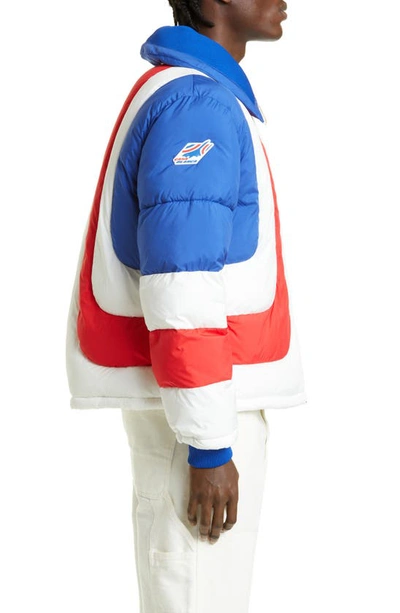 Shop Casablanca Air Puffer Jacket In Red / White / Blue