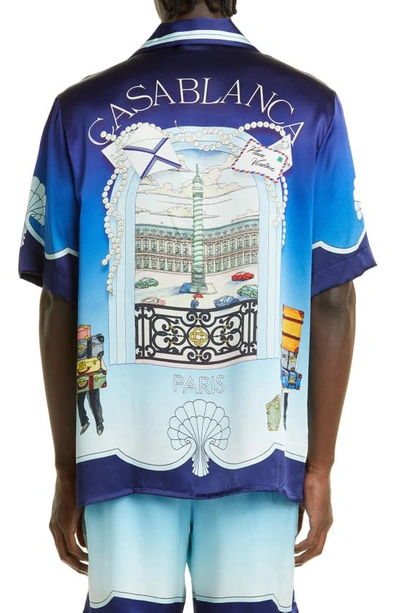 Shop Casablanca Silk Camp Shirt In Archway Place Vendome