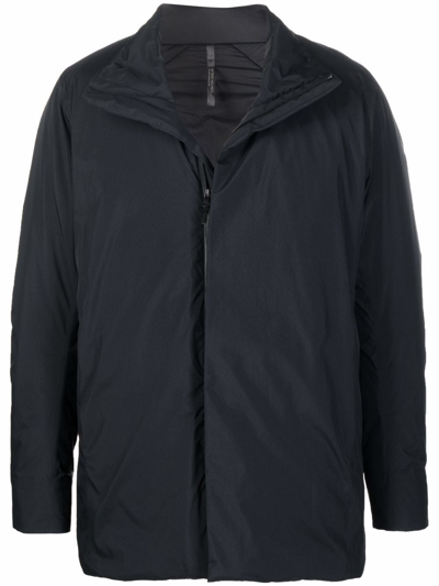 Shop Veilance Funnel Neck Zip-up Jacket In Black
