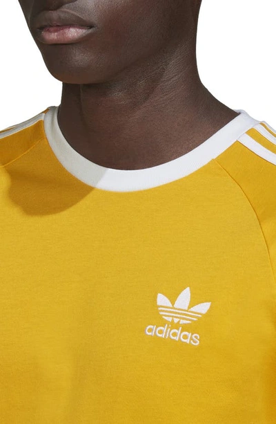 Shop Adidas Originals Adicolor Classics 3-stripes T-shirt In Collegiate Gold