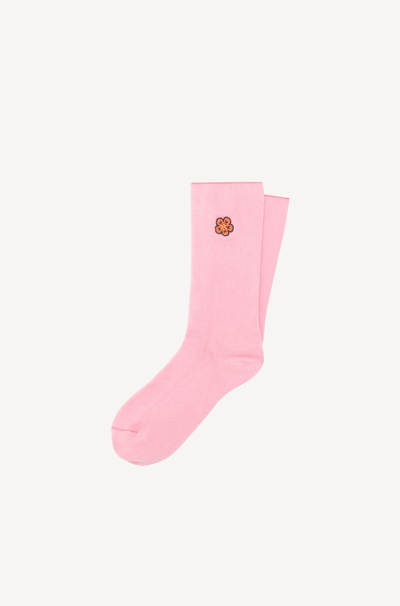 Shop Kenzo 'boke Flower' Crest Socks Pink Mens In Rose