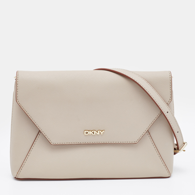 Pre-owned Dkny Grey Leather Crossbody Bag