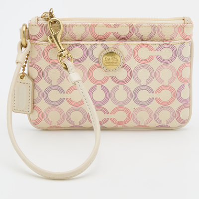 Pre-owned Coach Multicolor Coated Canvas Clutch Bag