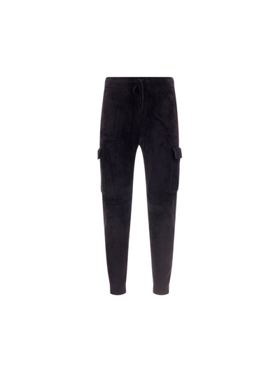 Shop Helmut Lang Plush Jogger Pants In Black