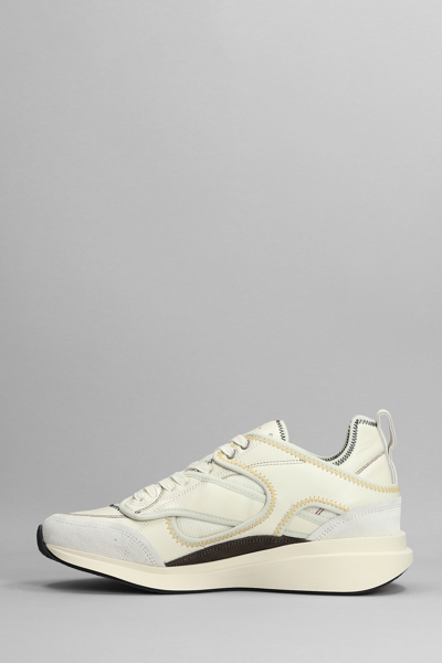 Shop Oamc Aurora Sneakers In White Suede And Leather