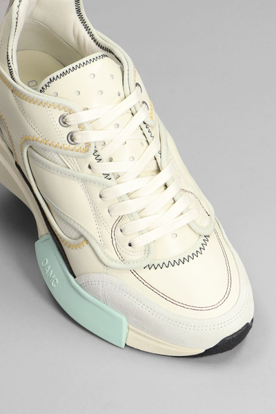 Shop Oamc Aurora Sneakers In White Suede And Leather