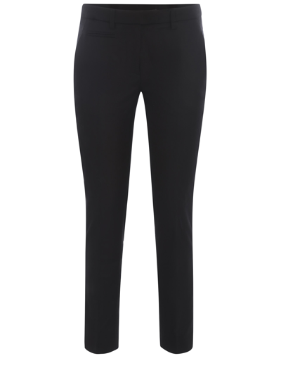 Shop Dondup Trousers  Perfect In Virgin Wool In Nero