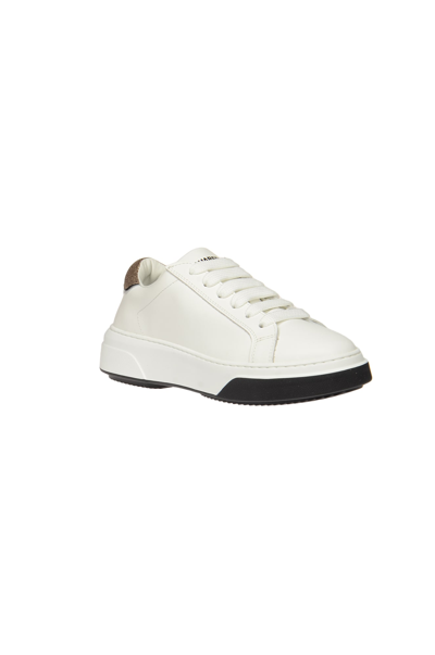 Shop Dsquared2 Bumper Sneakers In White/gold