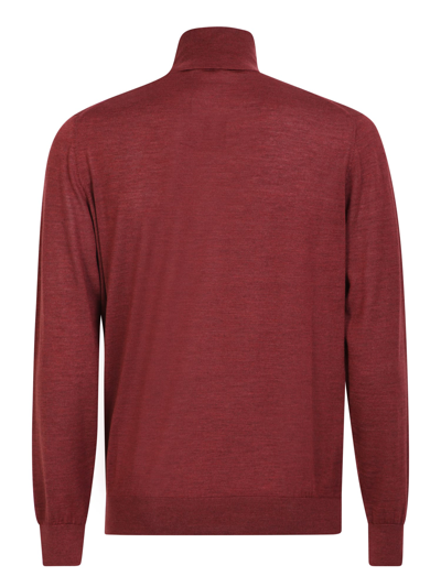 Colombo Bordeaux Silk And Cashmere Sweater In Bordeaux